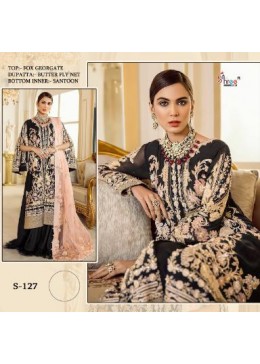 SHREE FABS D.NO S-127 PAKISTANI SUIT FOX GEORGET