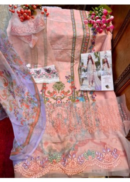 SHARADDHA DESIGNER M-PRINT VOL 6 KARACHI SUIT CHHIFFON PRNTED DUPPTA  