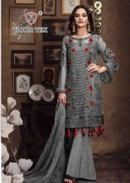 HOOR TEX D.NO.18020-D KITAB VOL-4 FOX GORGETTE WITH EMBODERY WORK PAKISTANI SUITS