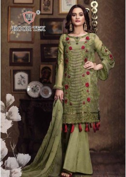 HOOR TEX D.NO.18020-C KITAB VOL-4 FOX GORGETTE WITH EMBODERY WORK PAKISTANI SUITS