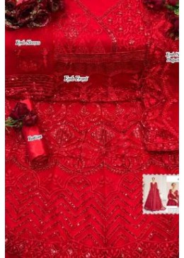 RAMSHA R-334 WHOLSALE PAKISTANI SUIT FOX GORGETTE