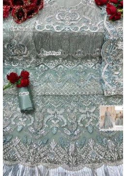 RAMSHA R-333 WHOLSALE PAKISTANI SUIT FOX GORGETTE