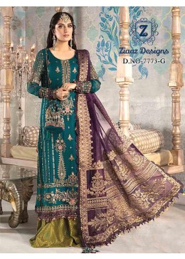 ZIAAZ DESIGNS 7773-G PAKISTANI SUIT ORGENZA