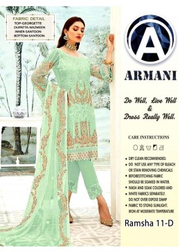 ARMANI RAMSHA 11-D FOX GORGGET PAKISTANI SUIT WHOLSALER