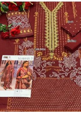 DEEPSY -1032- MAHAY-2 KARACHI SUIT YELLOW COTTON PRINT