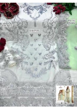RAMSHA R-336 PAKISTANI SUIT DULL SATOON