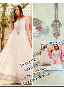DEEPSY SUITS MARIA B LAWN-21-3 SALWAAR KAMEEZ COTTON