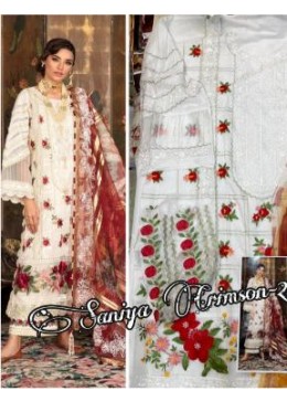 SANIYA TRENDZ CRIMSON-NX 403 PAKISTANI SUIT PREMIUM COLLECTTION 