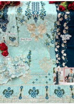 AFFAN CREATION 109-D PAKISTANI SUITS GORGGETTE