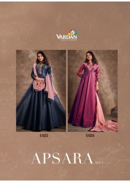 VARDAN DESIGNER APSARA VOL-1 51021 TO 5124 TRIVA SILK KURTIS SINGALE AVAILABALE