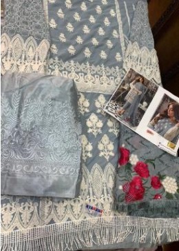 SHANAYA ROSE S-22-C GREY PAKISTANI SALWAAR KAMEEZ SINGALE WHOLESALE