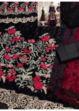 KAINAT FAB SEREN IMROZIA BLACK PAKISTANI SUITS EMBROIDERED COLLECTION