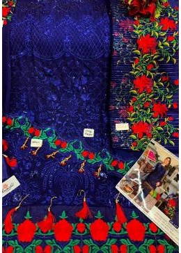 RAMSHA R-107-A PAKISTANI SUITS GORGETTE SINGALE