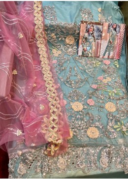 ALIF FASHION MEHRAK A-08 GREEN PAKISTANI SUITS BEST DEALER