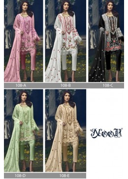 NOOR 108 A TO 108 E PREMIUM COLLECTION LATEST PAKISTANI SUITS SUPPLIER