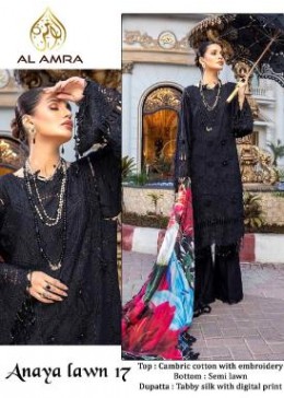 AL AMRA  ANAYA LAWN CHIKANKARI VOL-2 17 LATEST CATALOGUE SURAT