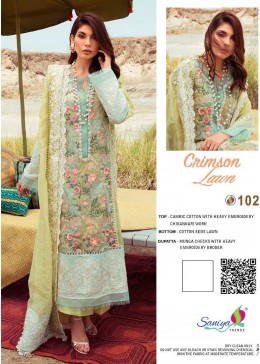 SANIYA TRENDZ CRIMSON LAWN 102 SALWAR KAMEZ SUPPLIER