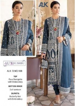 AL KHUSHBU ALK D-108 HEAVY EMBROIDERED WHOLESALE