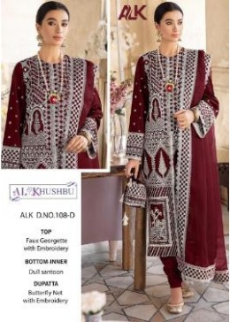 AL KHUSHBU ALK D-108 D HEAVY EMBROIDERED WHOLESALE