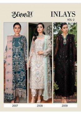 NOOR INLAYS VOL 2 2007 TO 2008 PAKISTANI SUITS WHOLESALER PRICE