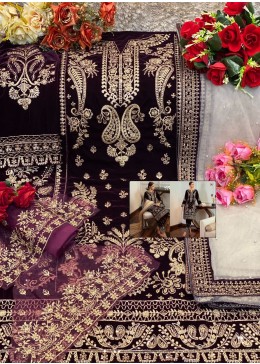 DEEPSY SUITS MARIA B VELVET 1252 CATALOGUE PAKISTANI DRESS 