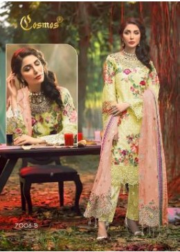 COSMOS EXCLUSIVE 7006 B YELLOW SALWAR KAMEEZ ONLINE