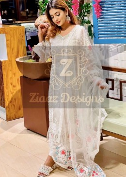 ZIAAZ DESIGNS DN 7777 A PAKISTANI SUITS SEMI STITCHED