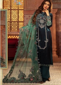 SHREE FABS S 450 VELVET PAKISTANI SUITS WHOLESALE