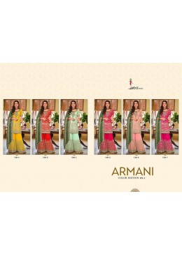 EBA LIFESTYLE ARMANI COLOUR EDITION VOL 2 1364 A TO 1364 E PAKISTANI SUITS DEALER SINGLE