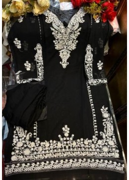 MEHBOOB TEX AMEEZA VOL 1 D NO 7773 D BLACK READYMADE COLLECTION KURTIS