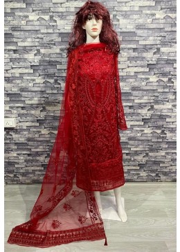 DEEPSY SUITS D 118 RED PAKISTANI DESIGNER SUITS