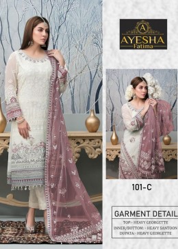 AYESHA FATIMA 101 A TO 101 C HIT DESIGN PAKISTANI DRESS SINGLE