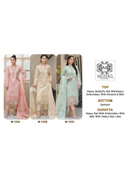 MUSHQ SHRADDHA M 153B WHOLESALER PAKISTANI SUITS SINGLE
