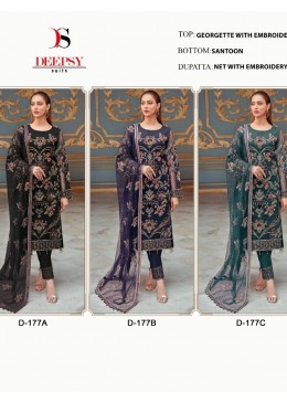 DEEPSY SUITS 177A TO 177C PAKISTANI SALWAR KAMEEZ MANUFACTURER
