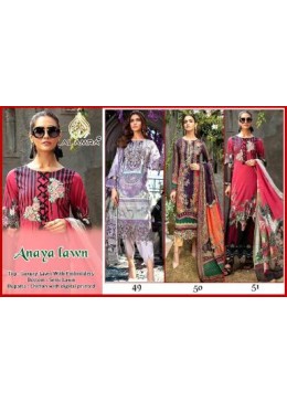 AL AMRA ANAYA LAWN 50 PAKISTANI SALWAR KAMEEZ MANUFACTURER IN INDIA