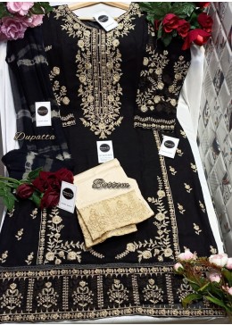 MEHMOOD TEX READYMADE COLLECTION VOL 4 BLACK PAKISTANI KURTIS IN INDIA