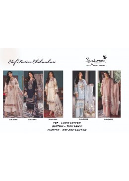 SERINE ELAF FESTIVE CHIKANKARI 51001 TO 51005 STYLISH PAKISTANI SUITS SINGLE
