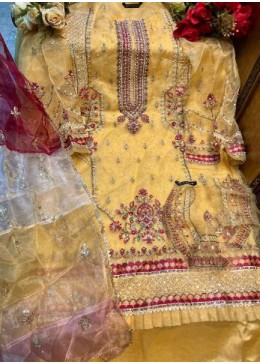ZIAAZ DESIGNS NOOR LIGHT MUSTARD SALWAR SUITS WITH PRICE