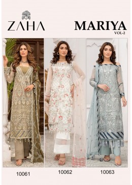 ZAHA 10062 MARIYA VOL 2 WHOLESALER PAKISTANI SUITS SINGLE