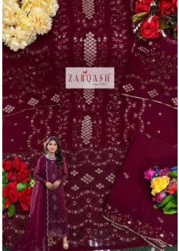 ZARQASH ALIF Z 2124 A LATEST PAKISTANI DRESS 