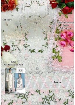 MUSHQ BY SHRADDHA M 111 C WHITE PAKISTANI SUITS WHOLESALER