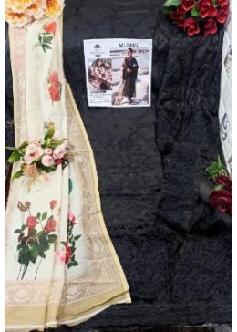 SANA MARYAM MUSHQ SM 117 B BLACK PAKISTANI DESIGNER SUITS