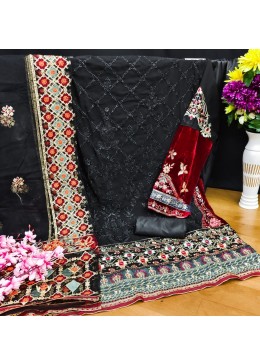 KALEESHA FASHION KF 129 BLACK PAKISTANI SUITS WHOLESALE BY SHOP