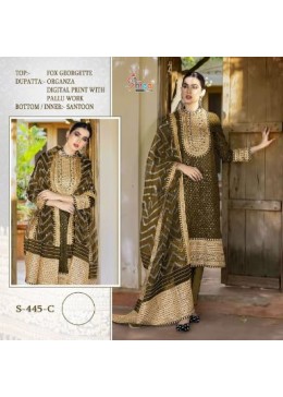 SHREE FABS S 445 C PAKISTANI SUITS SINGLE PIECE
