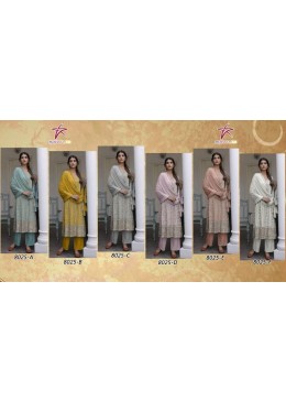 MISHAAL FAB 8025 A TO 8025 F SALWAR SUITS