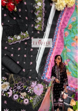 ZARQASH AZIZ LUXURY LAWN Z 2172 BLACK PAKISTANI SUITS BY SHOP