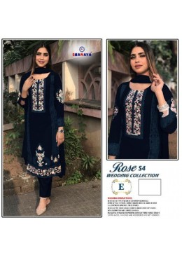 SHANAYA ROSE WEDDING COLLECTION S 54 E BLACK PAKISTANI SUITS WHOLESALE