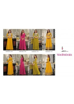 EBA LIFESTYLE MADHUBALA 1439 YELLOW LATEST GAWN 