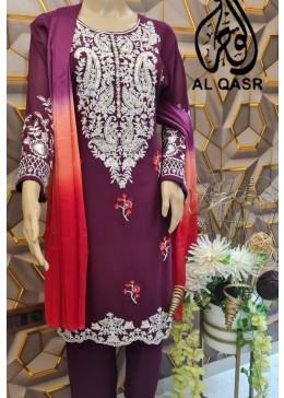 AL QASR M 08 LATEST PAKISTANI KURTIS SINGLE PIECE