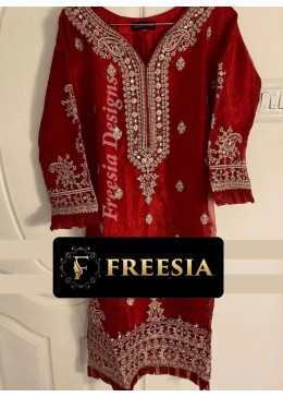 FREESIA DESIGNS SADABAHAR SERIES 2 RANI PINK PAKISTANI DRESS